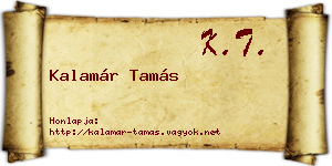 Kalamár Tamás névjegykártya